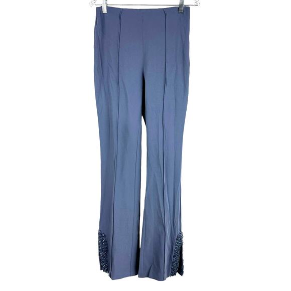 Cinq a Sept NWT Kayden Embellished Beaded Ankle Dress Pants Blue Size 6 - Picture 2 of 10